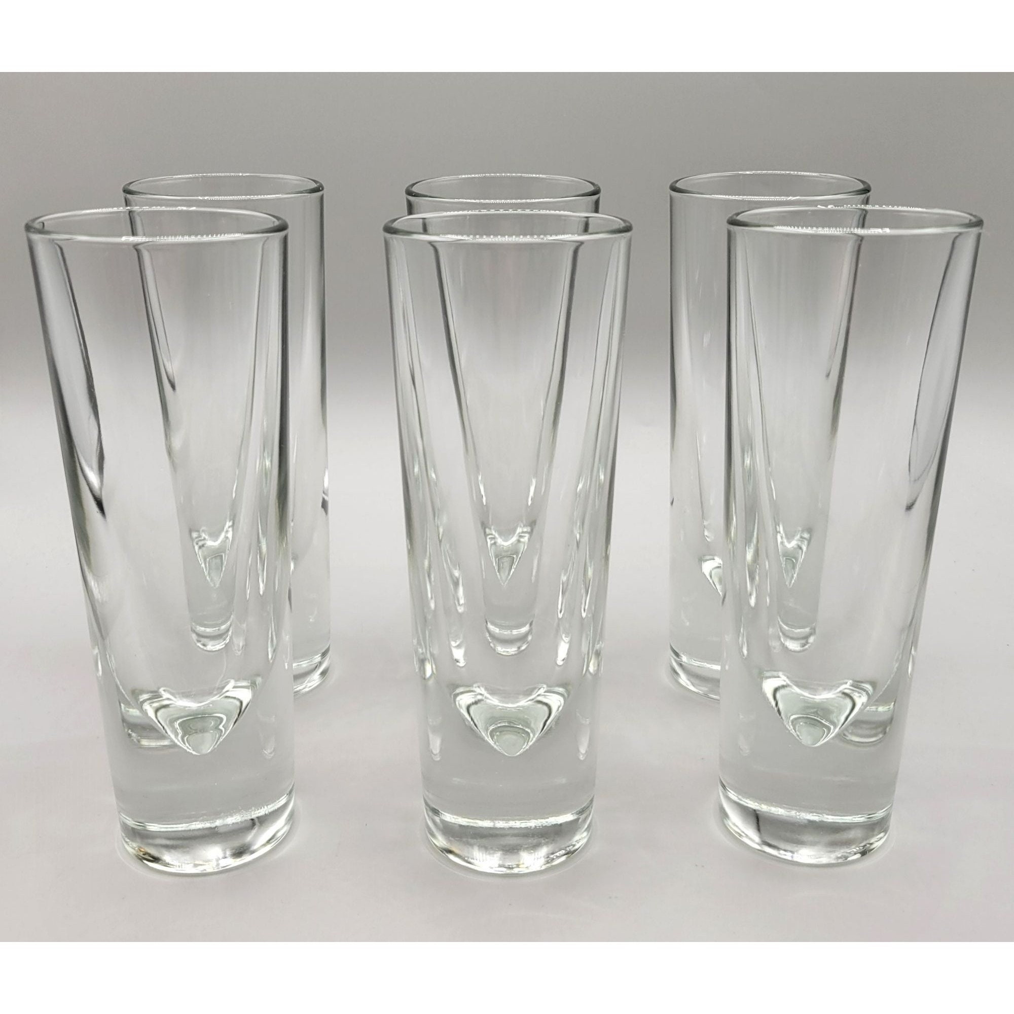 Carlo Moretti Italian Glasses Bullet Design Clear Highball Barware