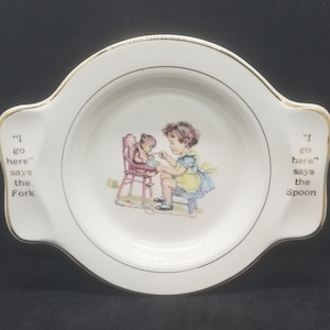 Nursery Toddler Child&#39;s Ceramic Bowl Dish The Salem China Co for Intl Silver Co