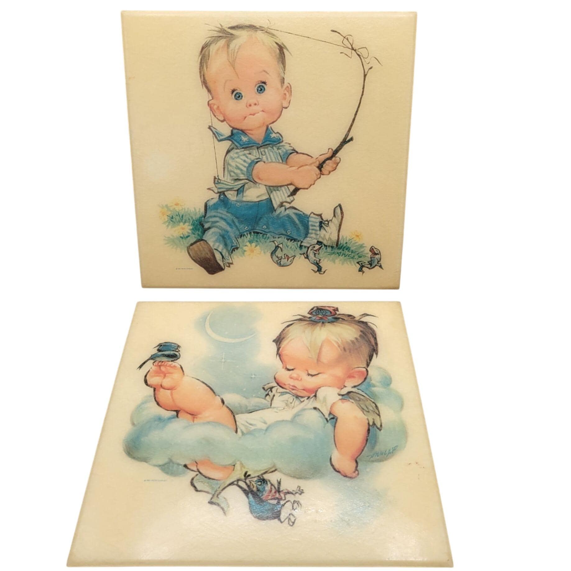 Vintage Nursery Decor 1962 Pete Hawley Art Prints Baby