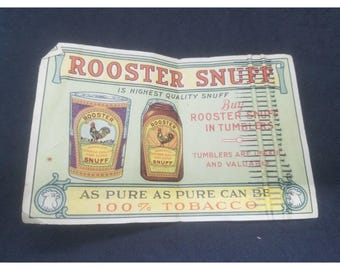 RARE Tobacciana Rooster Snuff Advertising Promo Giveaway Sewing Pins 1920s 
