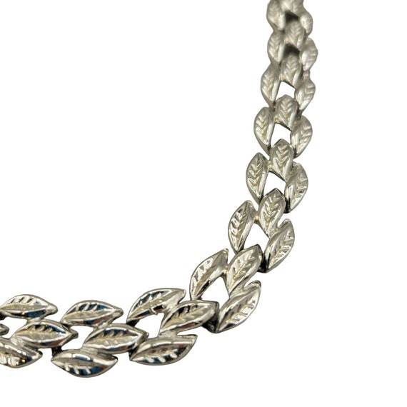 Coro Leaves Garland Necklace Choker 1950's Adjust… - image 4