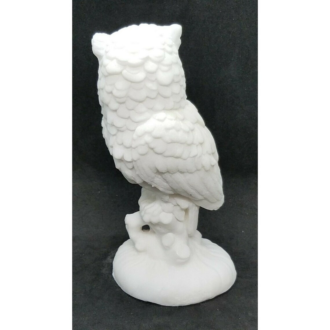 Vintage White 5.5 White Owl Marble Figurine Statue by A. Etsy