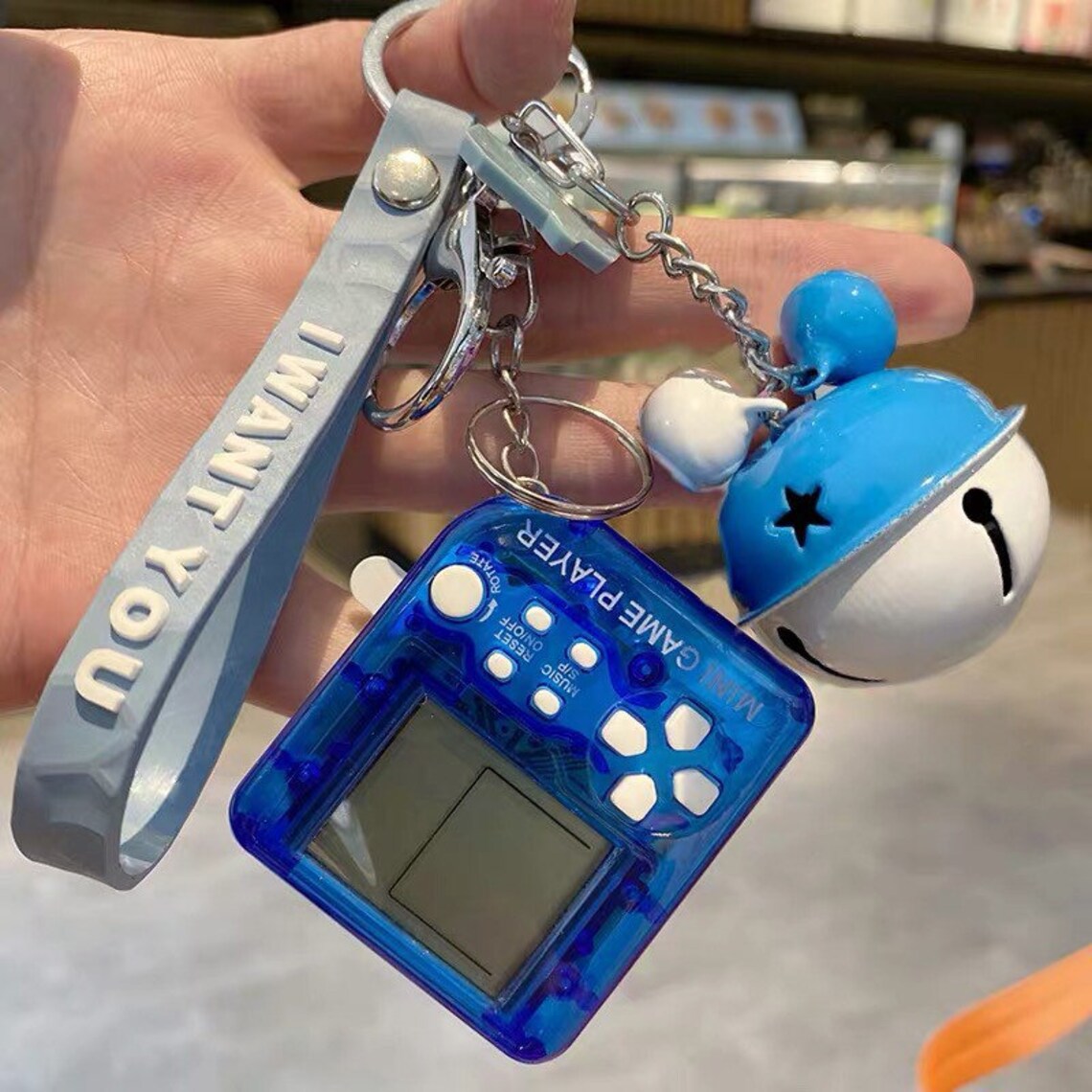 Game box mini key chain with large bell Etsy