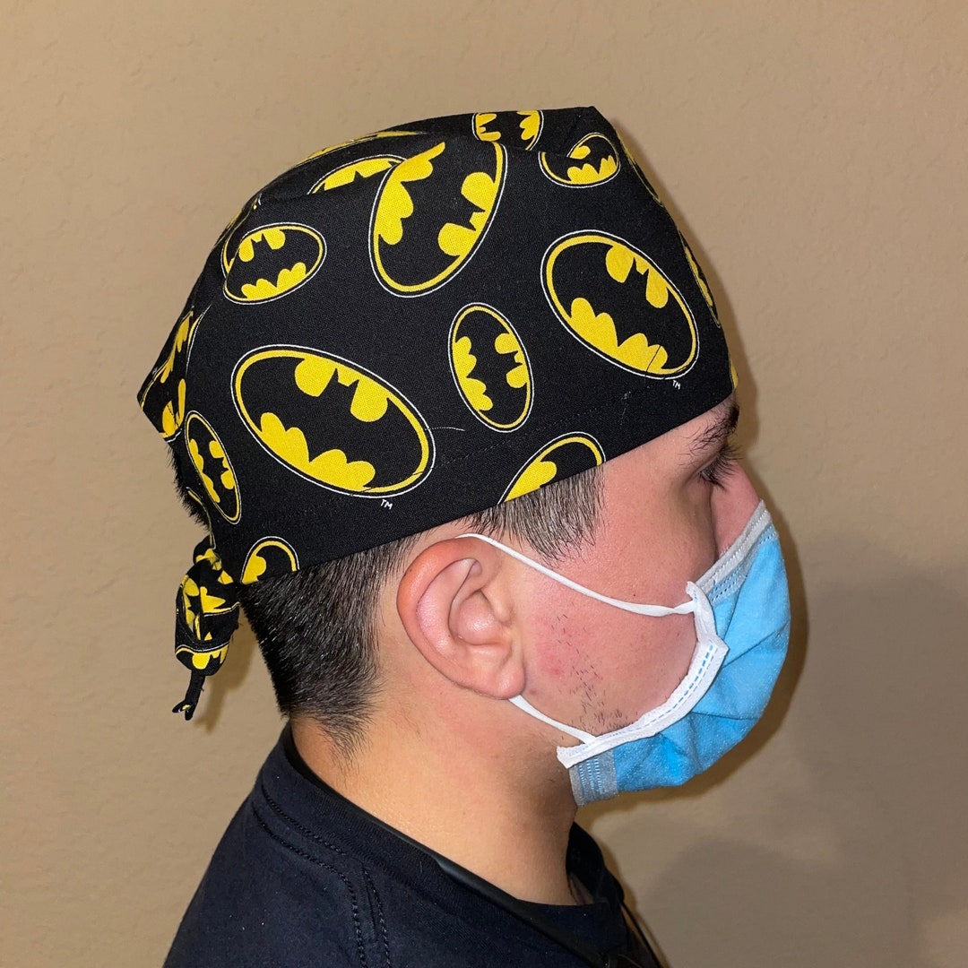 Mens Handmade Batman Surgical Scrub Hat/batman Skull Cap for Etsy