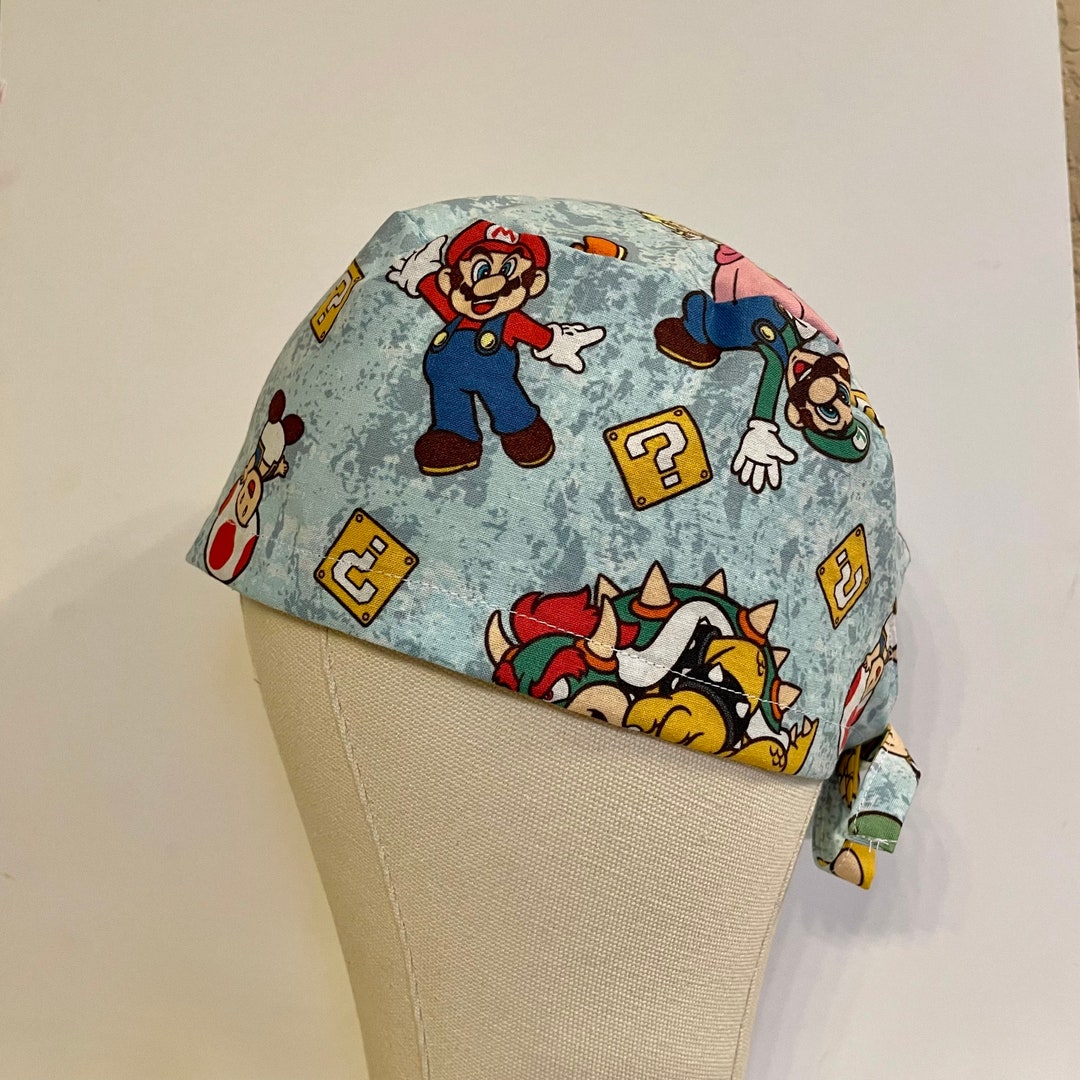 Super Mario Surgical Scrub Cap for Men Mens Nintendo Surgery Etsy