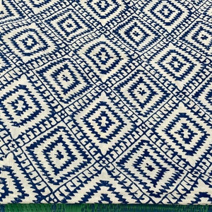 Indian Block Print, indian cotton, Hand stamped printing,Indian Fabric, Peace Block Print Fabric, sewing and quilting fabric image 4