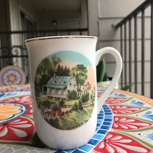 Vintage Currier and Ives Summer Mug