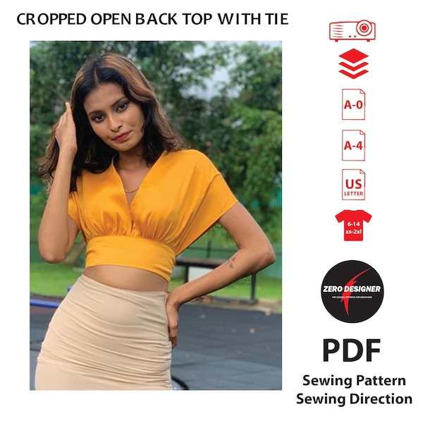 Crop Top Sewing Pattern Etsy