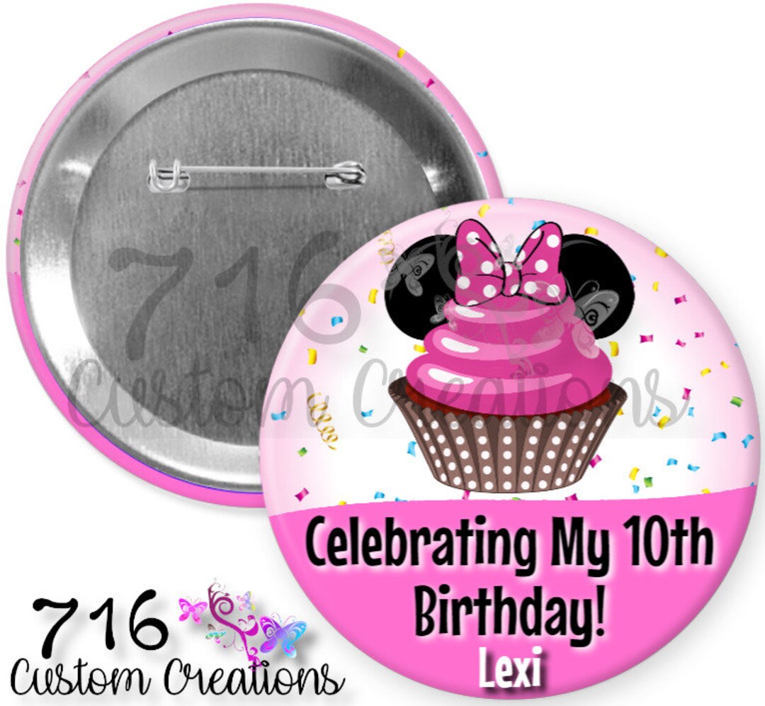 Disney Button Disney Pins Disney Birthday Pin Disney Etsy