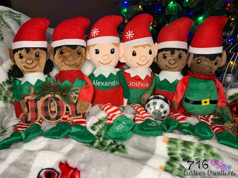 Personalized Christmas Elf, Plush Shelf Sitting Elf, Personalized Elf ...