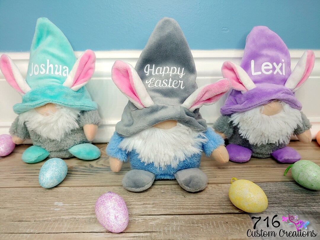 Personalized Easter Gnomes Easter Plush Easter Gnome Etsy