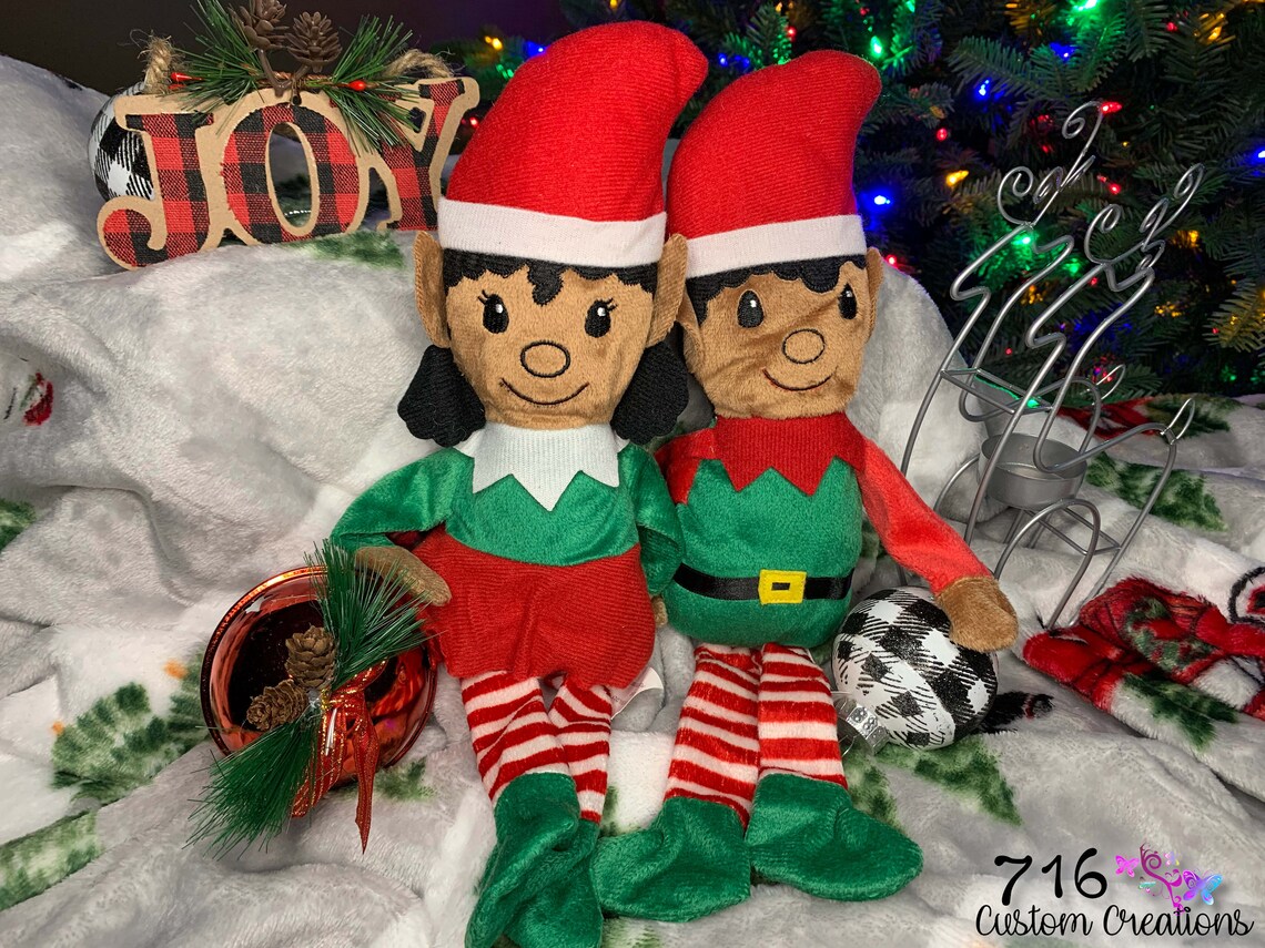 Personalized Christmas Elf, Plush Shelf Sitting Elf, Personalized Elf ...