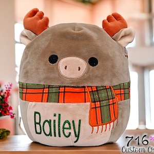 7.5&quot; Personalized Squishmallows, Stuffed Animal, Birthday Gift, Anniversary Present, Custom Plush, Fall Plush, Graduation, Corporate, Favor
