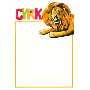 CYRK Lion Polish Circus Poster! &#39;1970