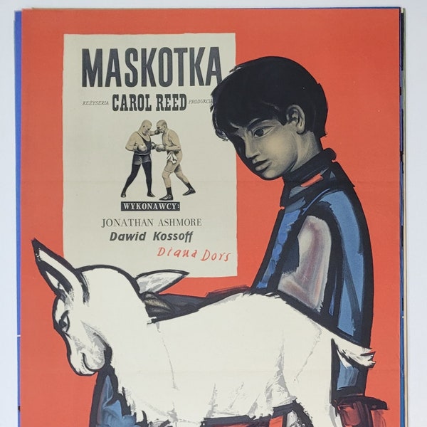 A Kid for Two Farthings | Maskotka | Original Polish Poster Jaworowski art! '1958