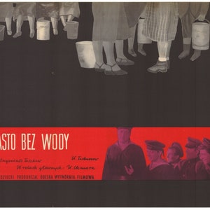 City Without Water Original Polish Movie Poster &#39;1960 M. Syska art!