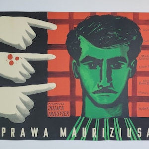 The Maurizius Case | Original Polish Poster Hilscher art! &#39;1957