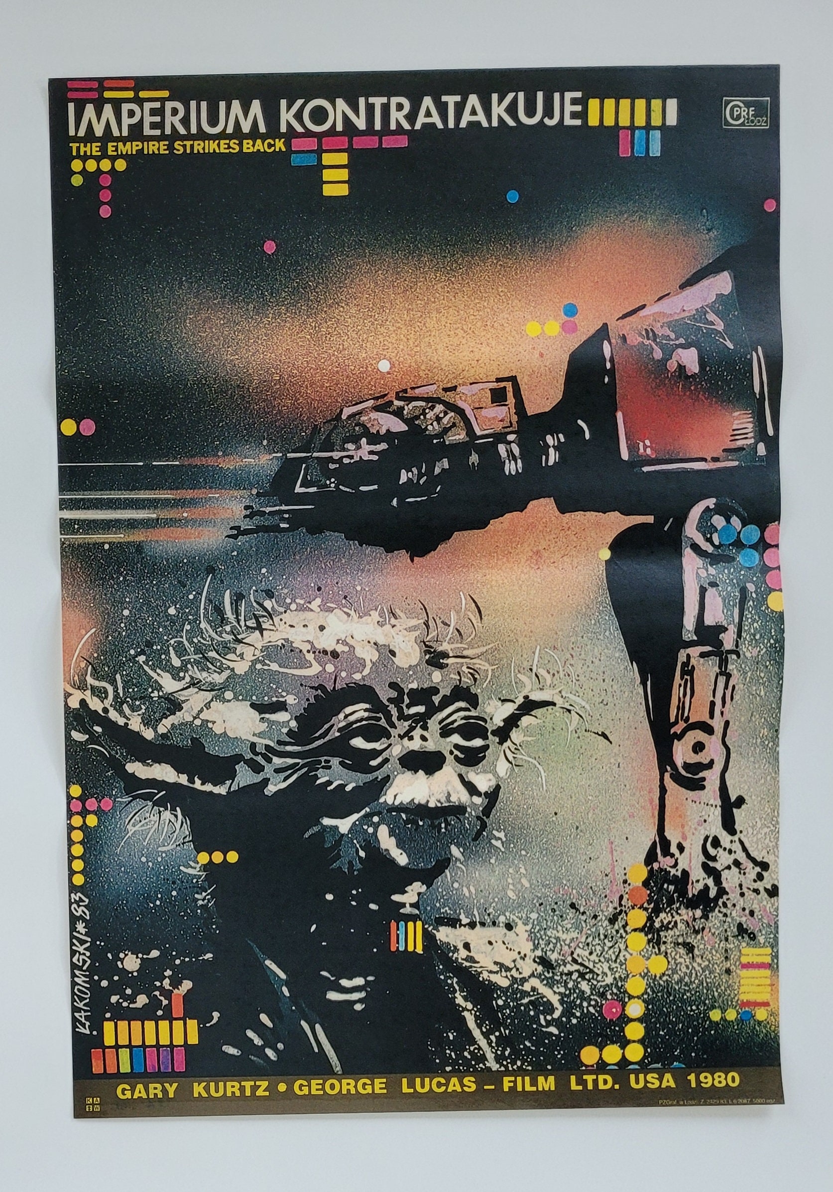 EMPIRE STRIKES BACK Original Polish Poster 19x27 Incredible Art of