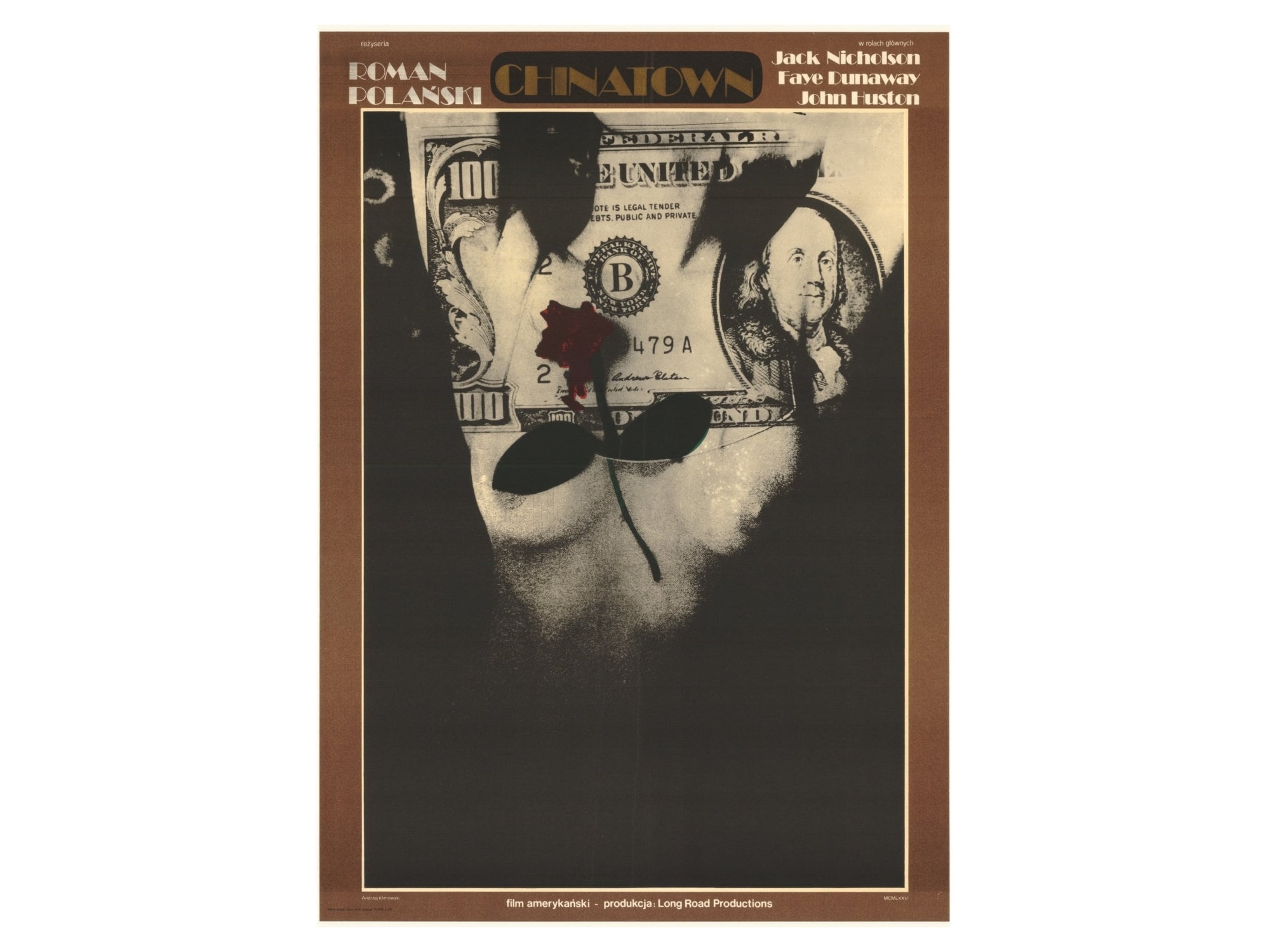 Chinatown Polish Movie Poster A. Klimowski art! '1976