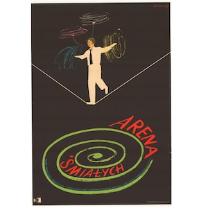 Ring of Daring Original Polish Movie Poster H. Tomaszewski art! &#39;1953