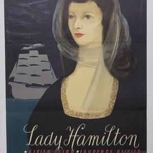 THAT HAMILTON WOMAN Original Polish movie poster Wenzel art! &#39;1957