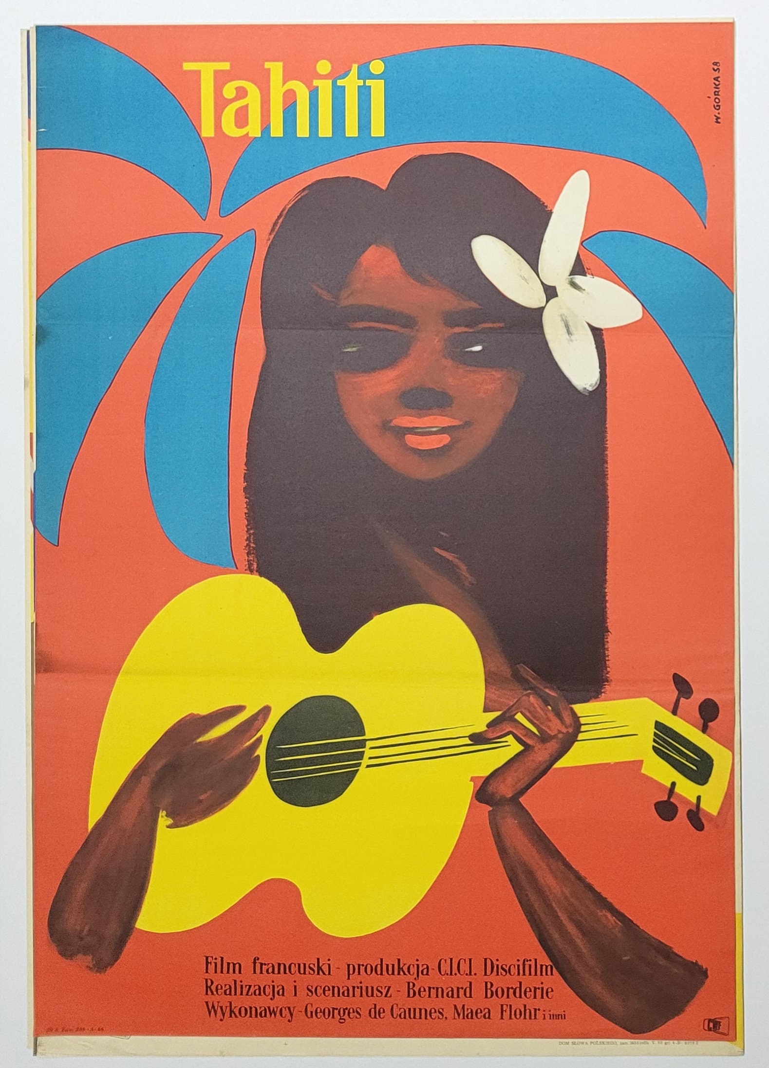 Tahiti | Original Polish movie poster Gorka art! '1958