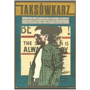 TAXI DRIVER Original Polish Movie Poster &#39;78 De Niro Scorsese Klimowski artwork!