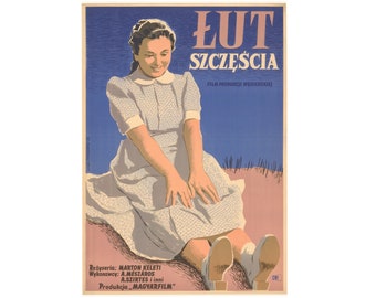 Lut szczescia Original Vintage Polish Poster L. Jagodzinski art '1954