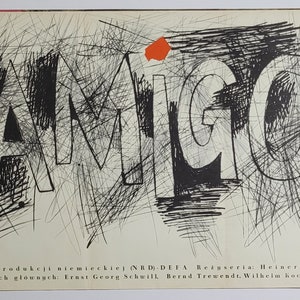 Sie nannten ihn Amigo | amigo | Cartel polaco original Fangor, arte Tomaszewski! '1959