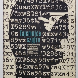 SECRETUL CIFRULUI ¡Póster original de la película polaca Zagorski arte! '1960