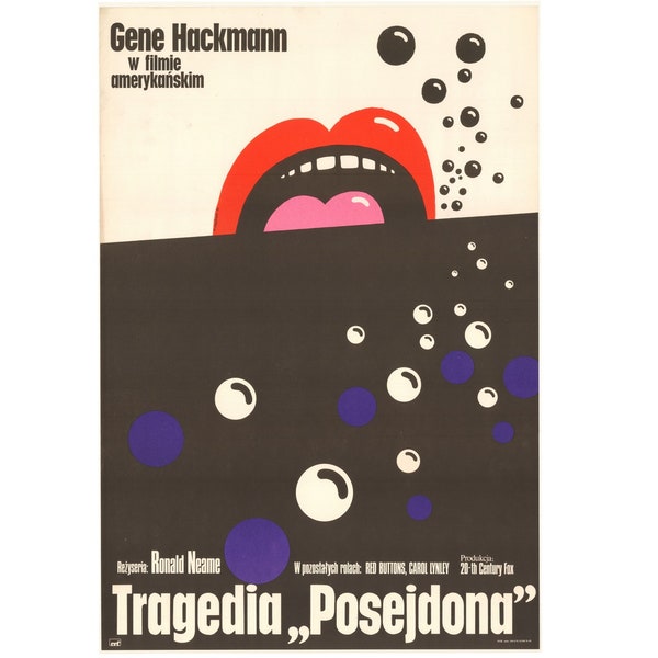 The Poseidon Adventure Polish Movie Poster M. Wasilewski art! '1976