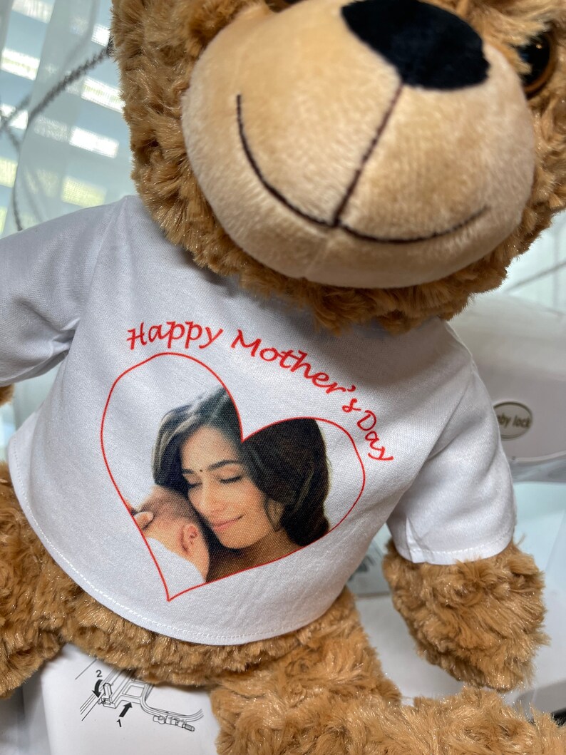 Personalized Photo T-shirt and Custom Message Furrygram Teddy Bear ...