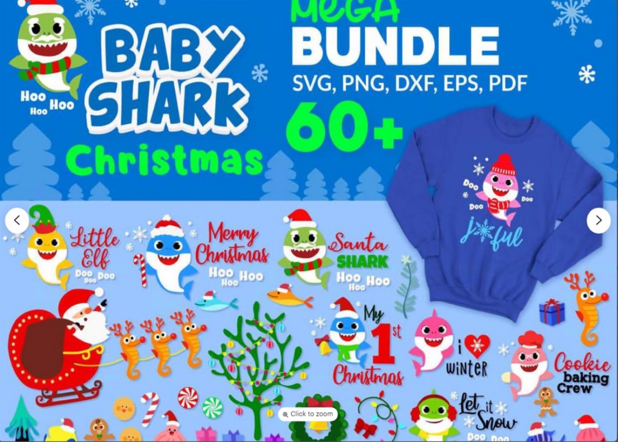 Free Free Baby Shark Christmas Svg 755 SVG PNG EPS DXF File