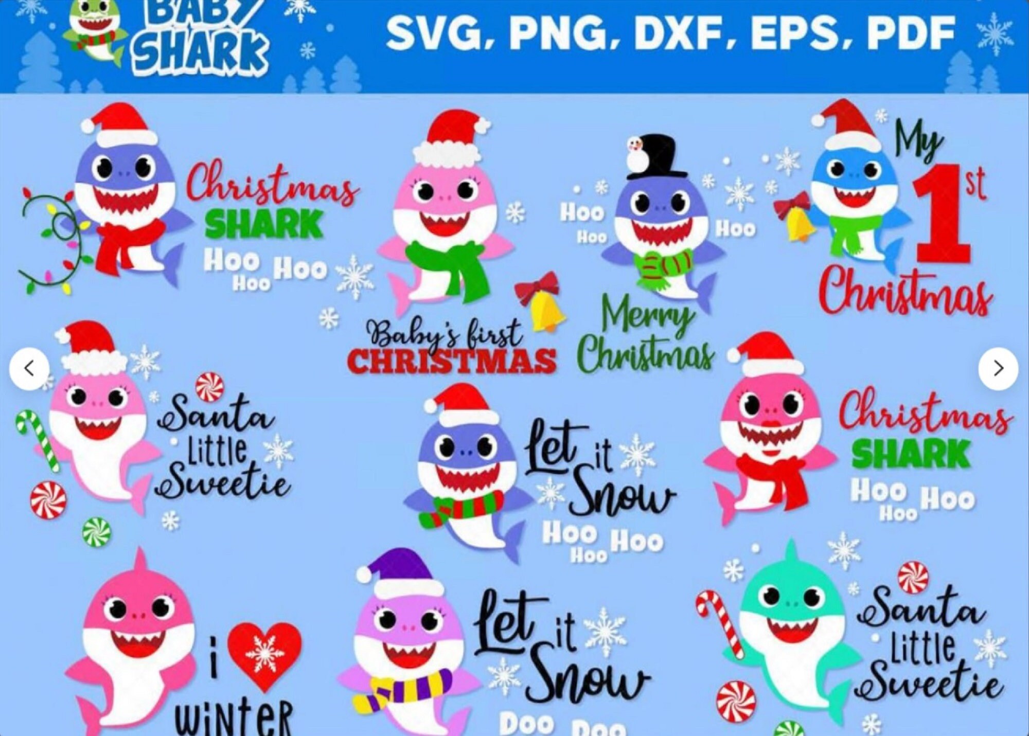 Free Free Baby Shark Christmas Svg 496 SVG PNG EPS DXF File