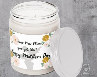 Mothers Day Gift for New Mom, New Mom Mothers Day Gift Candle, 2024 Mothers Day, Mothers Day Keepsake Commemorative Candle, New mom 2024