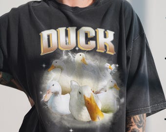 Comfort Colors® Bootleg Duck Rap Tee, Vintage 90s Duck Shirt, Funny Ironic Gift