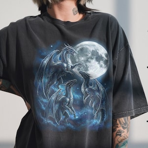 Comfort Colors® Three Dragons Shirt, Vintage 90s Fantasy, Retro Mythical Beast, Dungeons Tee