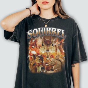 Vintage Squirrel Shirt, 90s Bootleg Graphic, Cottagecore Top, Funny Rodent Gift image 5