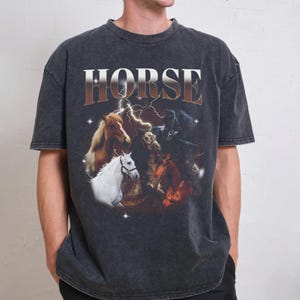 Vintage Horse Shirt, 90s Bootleg Graphic Tee, Equestrian Gift, Horse Girl T-Shirt image 5