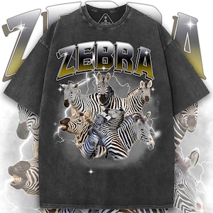 Funny Zebra Graphic T-Shirt: Vintage Safari Animal Tee