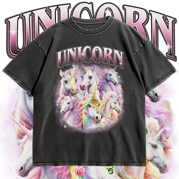 CLEARANCE Unicorn Stars Print Hooded T-shirt