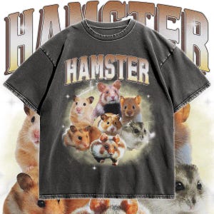 ハムスターグラフィックTシャツ、かわいいハムスターデザインTシャツ、面白い動物シャツ、ユニセックスハムスター愛好家ギフト、男性と女性のためのクールなハムスタープリントシャツ