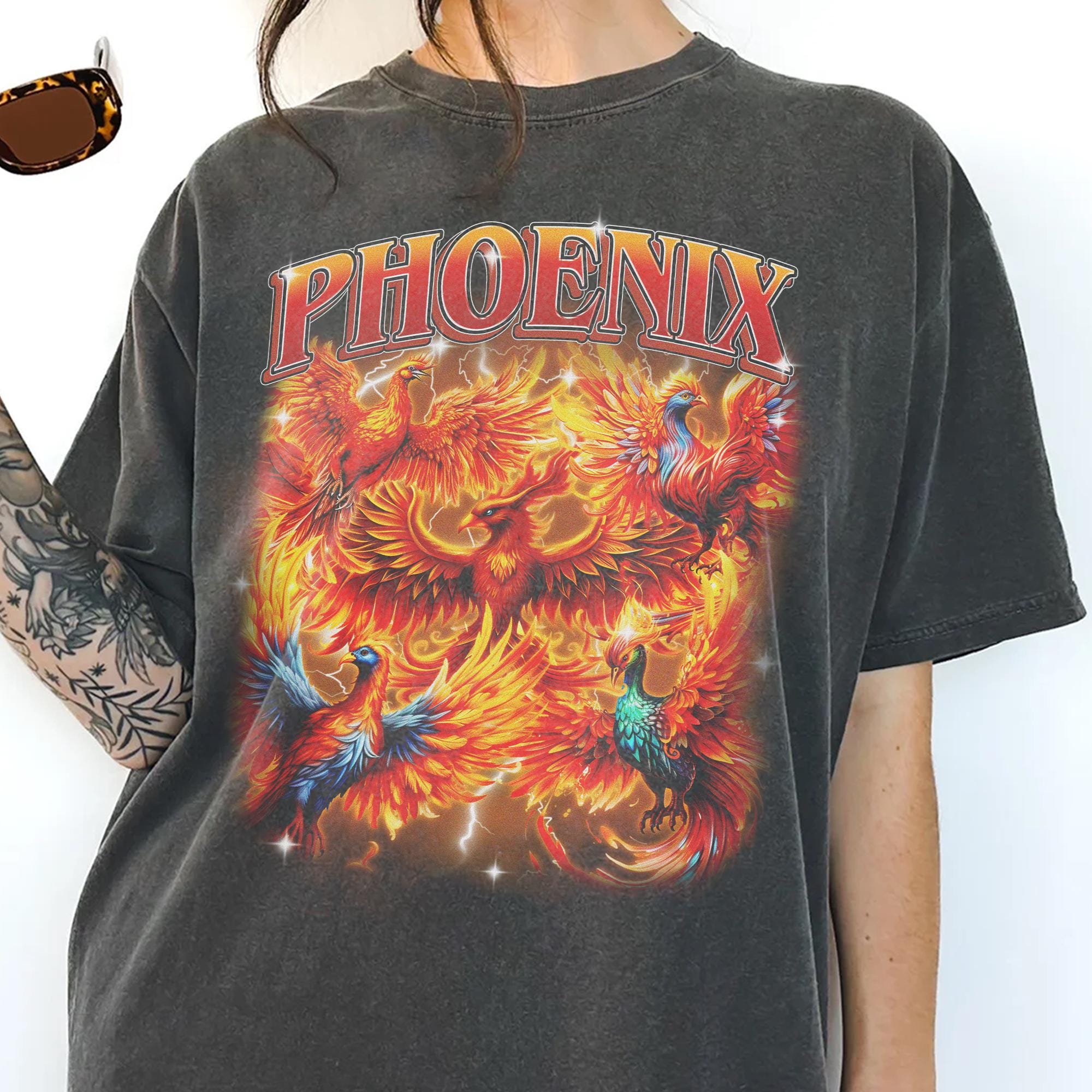 Phoenix Merch Vintage Phoenix Shirt, 90s Bootleg Graphic, Mythical Creature Top ...