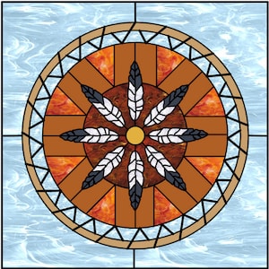 Southwest Feather Shield pattern