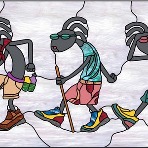 Kokopelli Hikers pattern