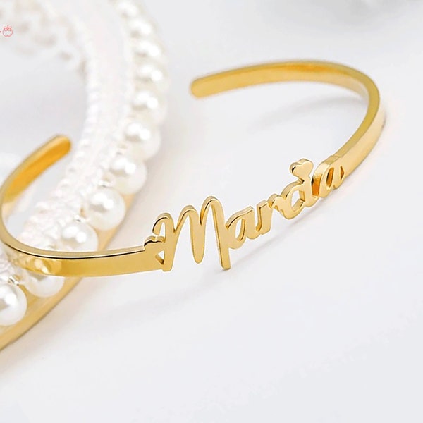 Custom Personalized Engraved Name Bracelet, Birthday Gifts, Christmas Gift, Cuff Name Bracelets, Personalized Jewelry, Gift Ideas