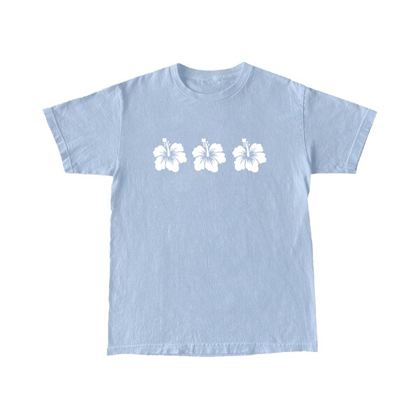 T-Shirt Lengan Pendek Hibiscus Morphos Orange