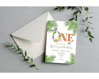 Editable Wild One Birthday Invitation Wild One Animals 1st Birthday Invitation INSTANT DOWNLOAD