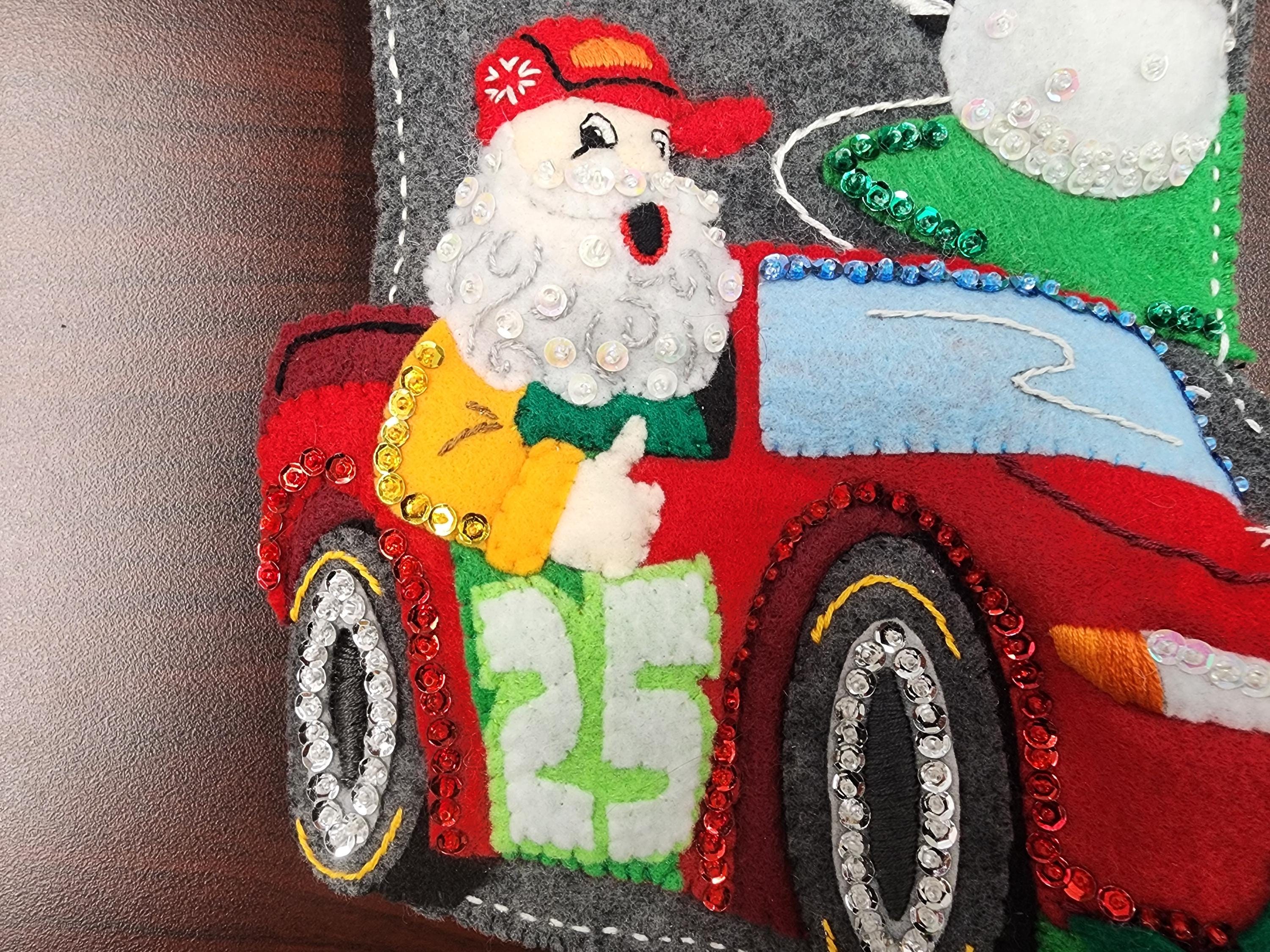 North Pole Raceway Merry Stockings Finished Christmas Stocking - Etsy