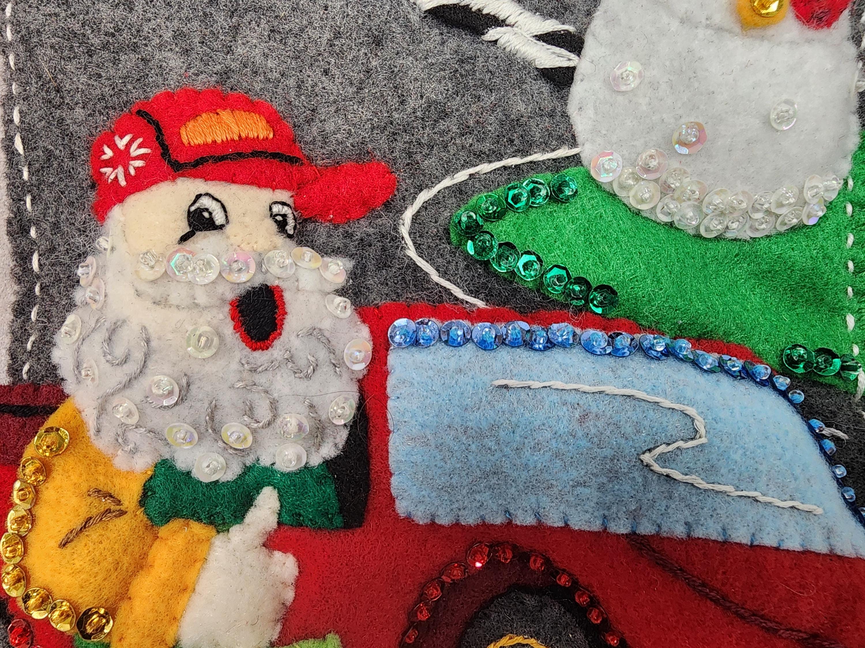 North Pole Raceway Merry Stockings Finished Christmas Stocking - Etsy